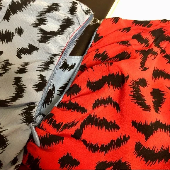 A.L.C. Blue and Red Leopard Print Mini Skirt - Picture 10 of 13